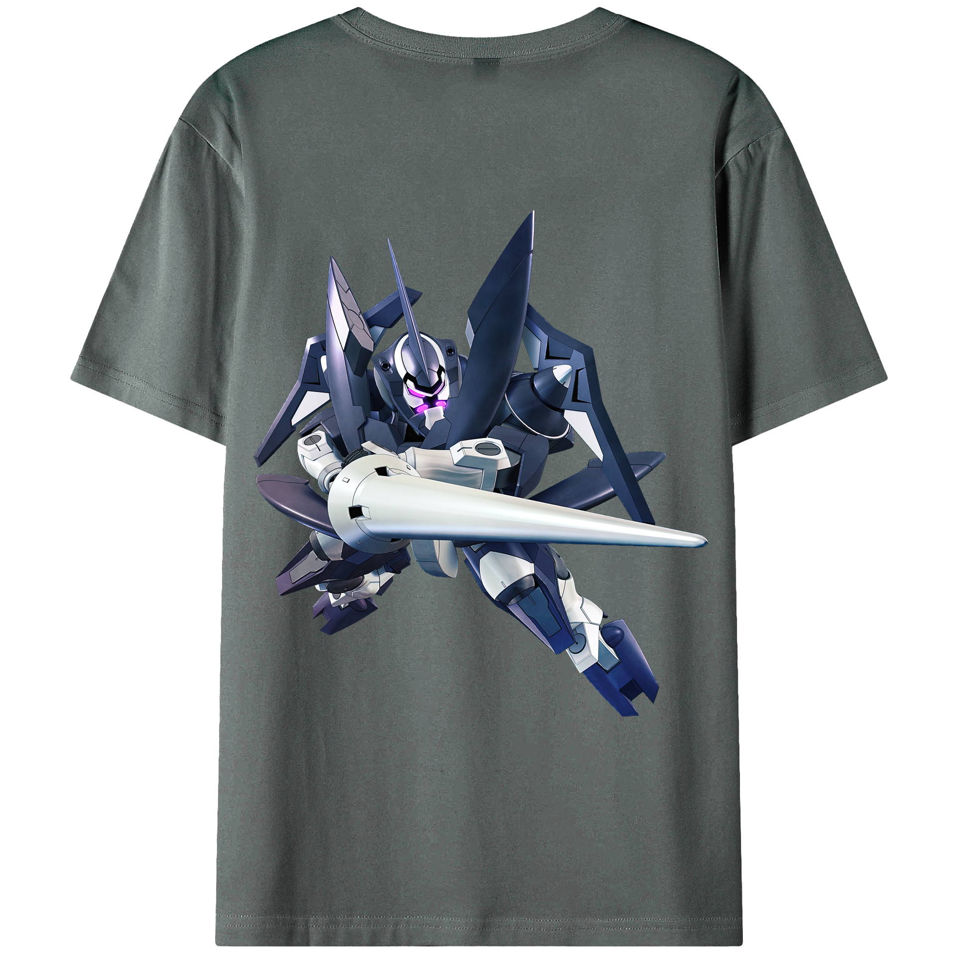 （画像用） 機動戦士ガンダム Mobile Suit Gundam 綿100％ メンズ半袖Tシャツ（バックプリント） 通気性